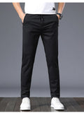 Slim Fit Pants in Black for Men