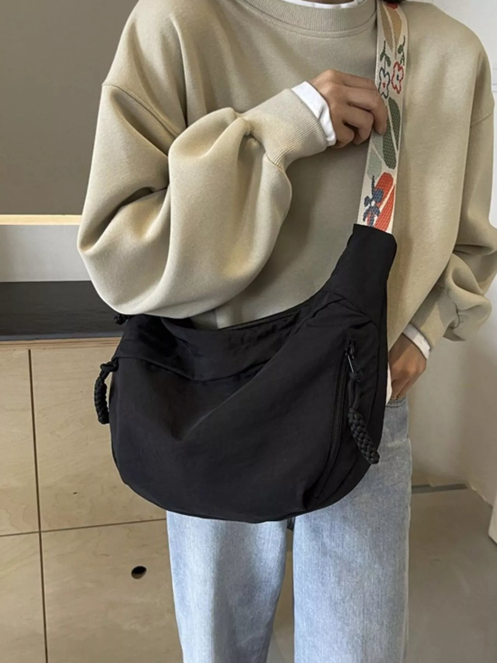 Adjustable Wide Strap Crossbody Bag for Women