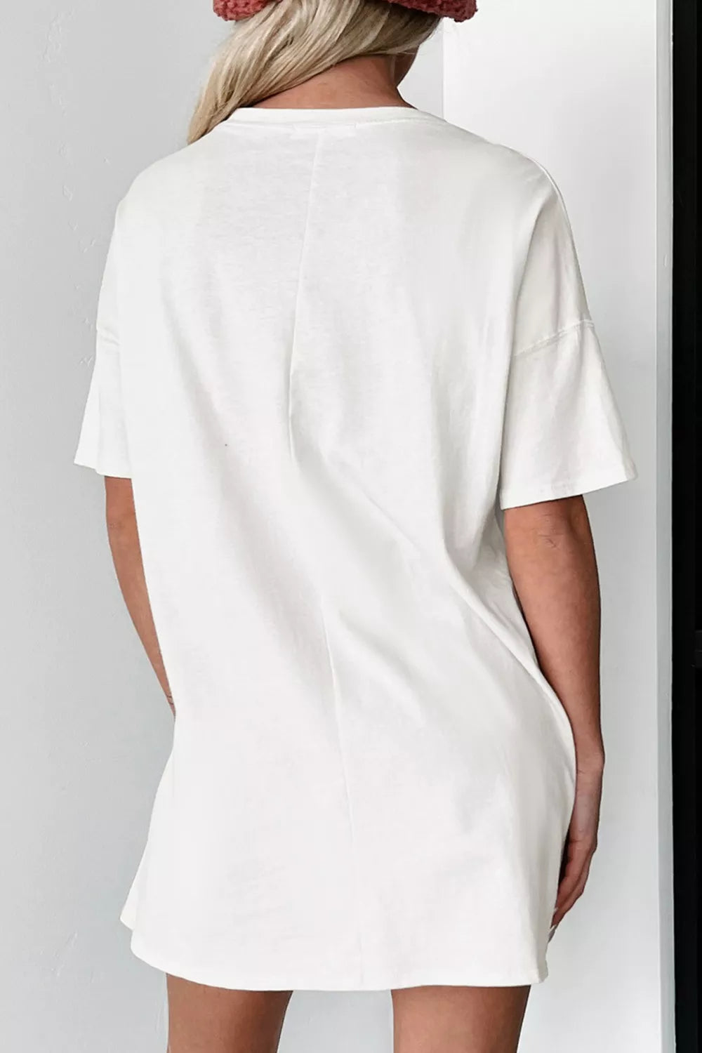 Yee Claw Graphic Round Neck Oversized T-Shirt in White for Women