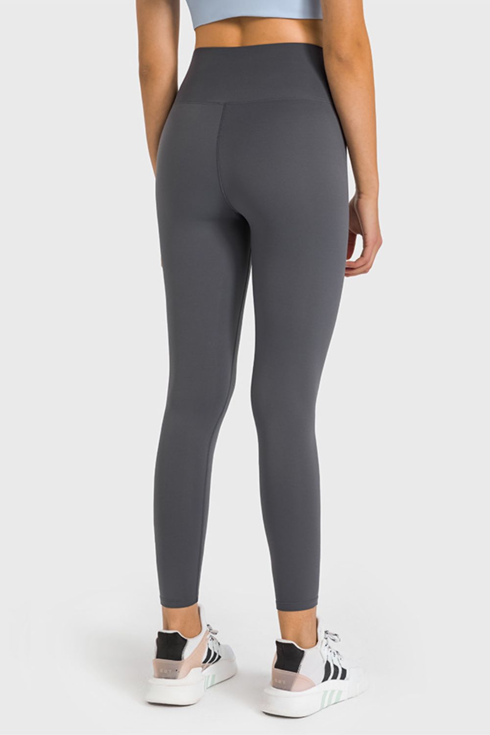 High Waist Ankle-Length Yoga Leggings in Peacock Blue for Women