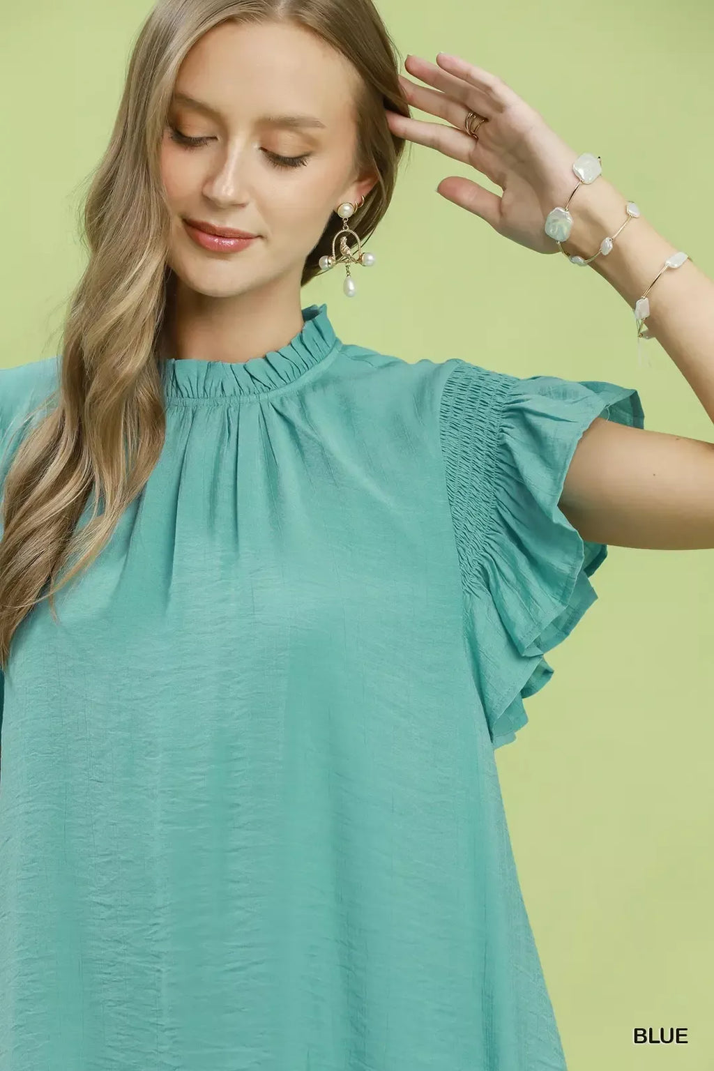Ruffle Flutter Sleeve Dress for Women