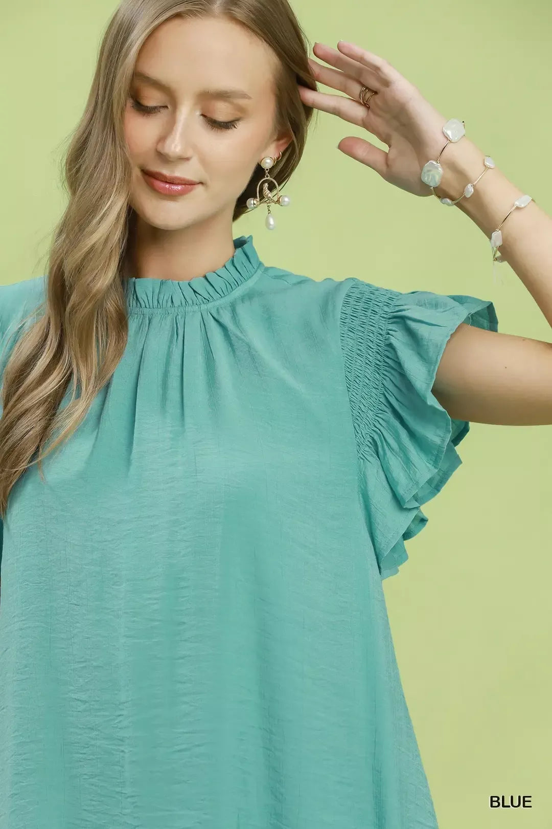 Ruffle Flutter Sleeve Dress for Women