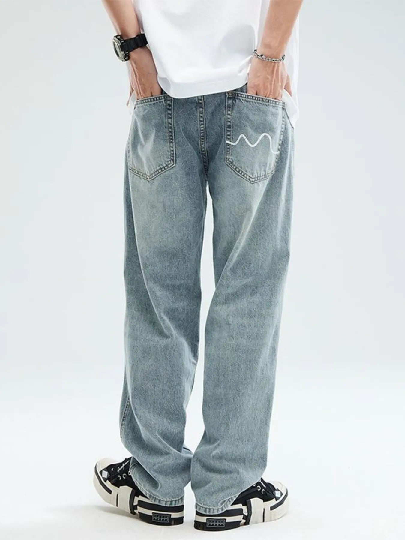 Relaxed Fit Jeans in Light Blue for Men