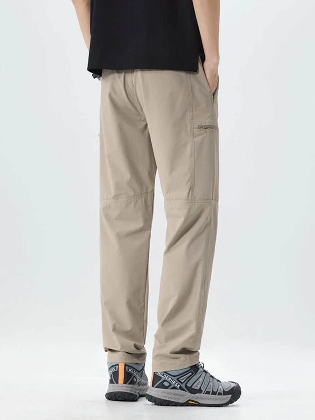 Multi-Pocket Cargo Utility Pants Plus Size in Black for Men