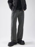 Wide Leg Pants Plus Size in Gray for Men