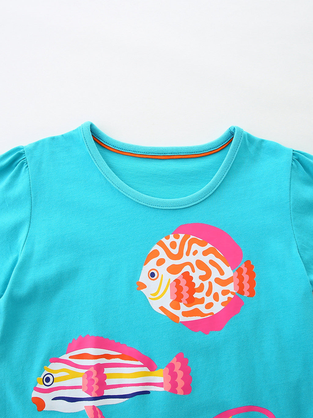 Graphic Short Sleeve T-Shirt 3-Piece Set in Multicolor for Girls