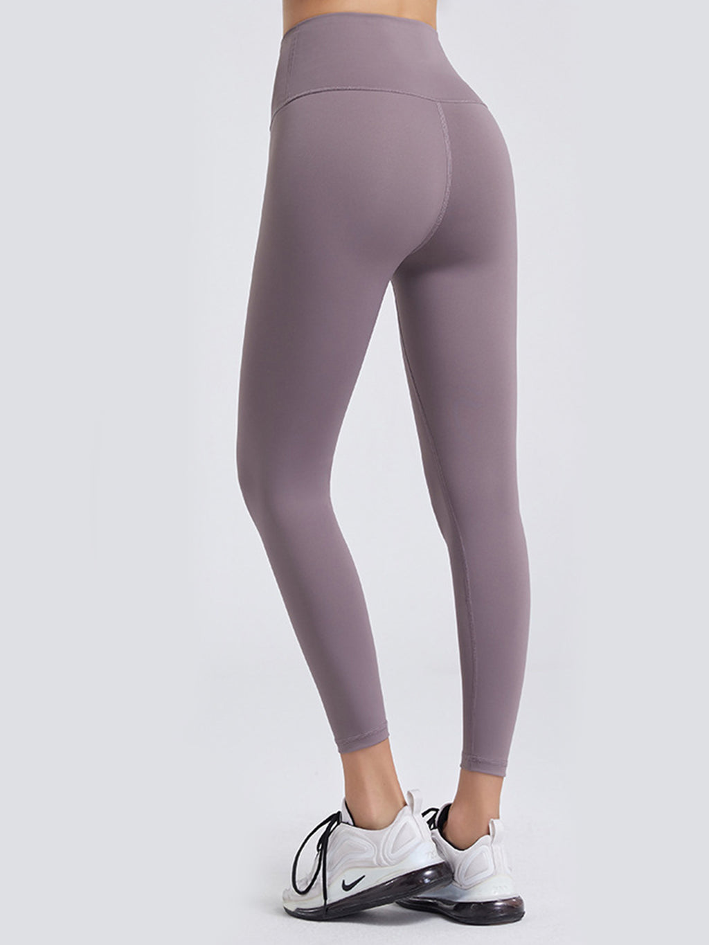 Wide Waistband Sports Leggings in Mocha in Caramel for Women