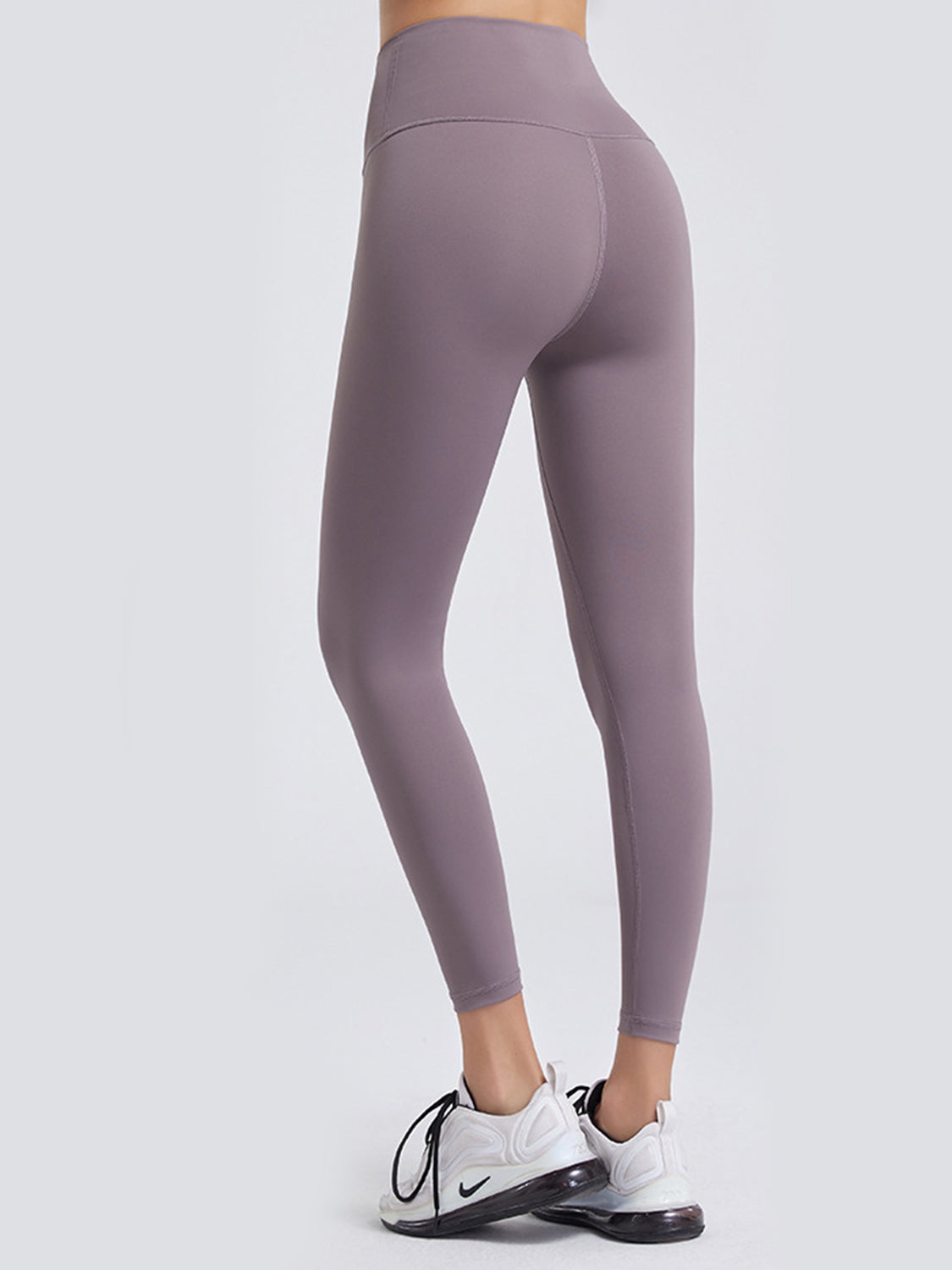 Wide Waistband Sports Leggings in Mocha in Caramel for Women