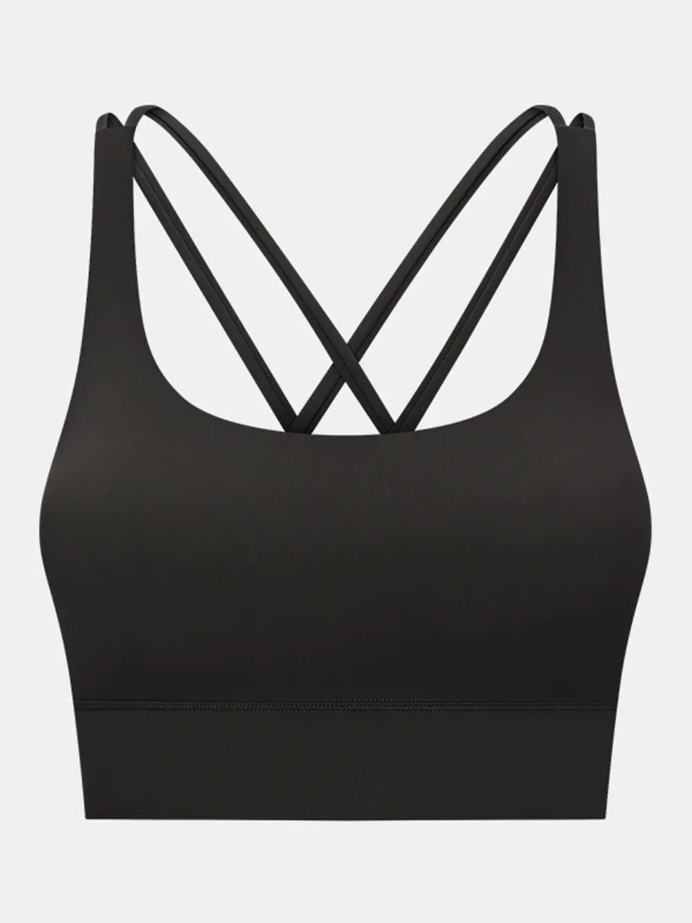 Crisscross Scoop Neck Active Tank in Dark Gray for Women