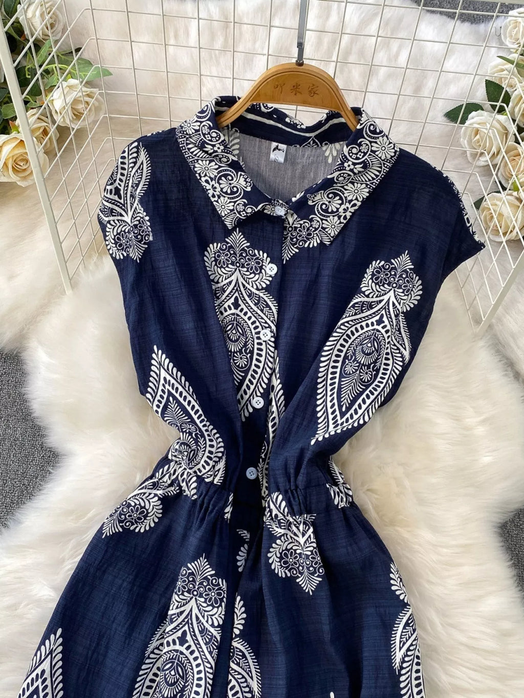 Green Button Front Wide Leg Jumpsuit for Women