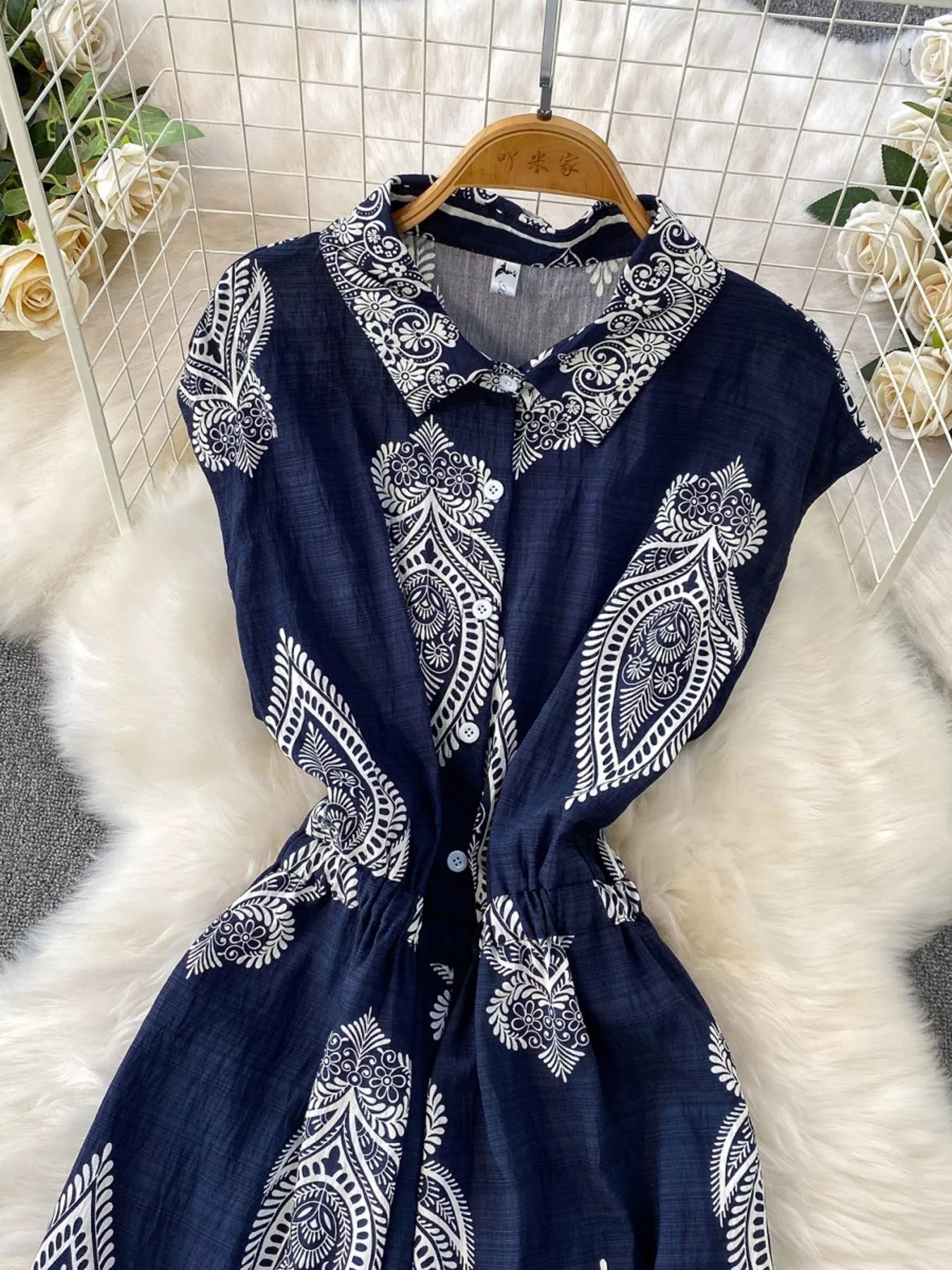 Green Button Front Wide Leg Jumpsuit for Women
