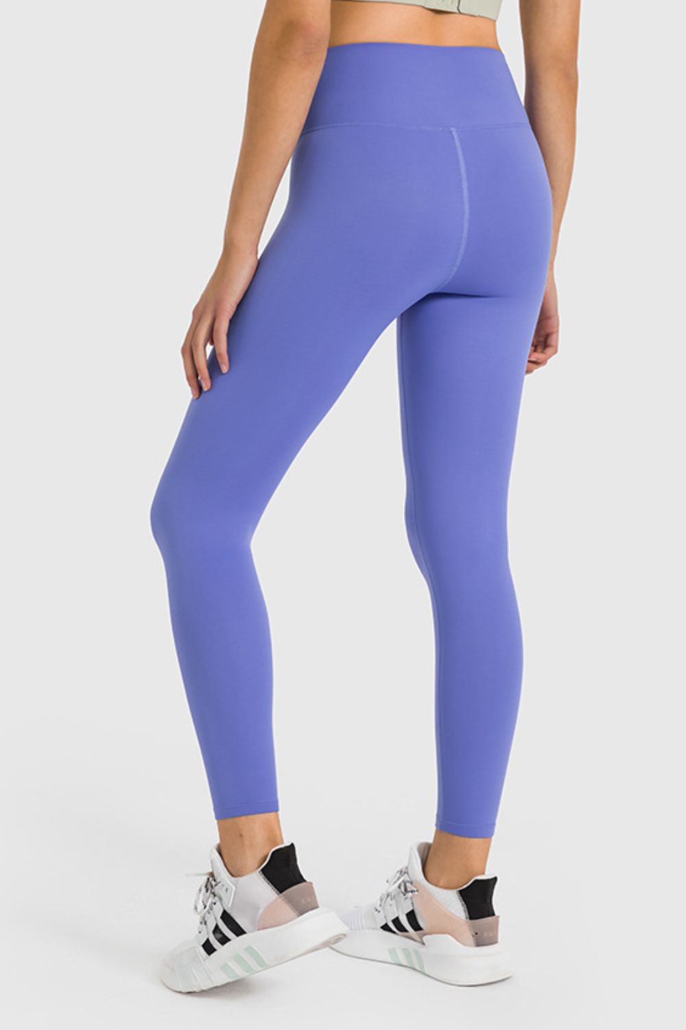High Waist Ankle-Length Yoga Leggings in Dark Gray for Women
