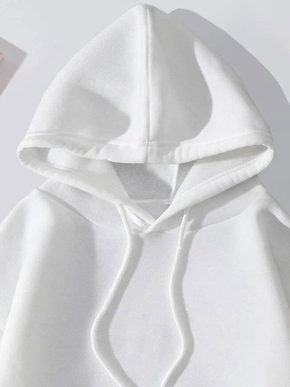 Merry Christmas Graphic Drawstring Hoodie in Chestnut in White for Women