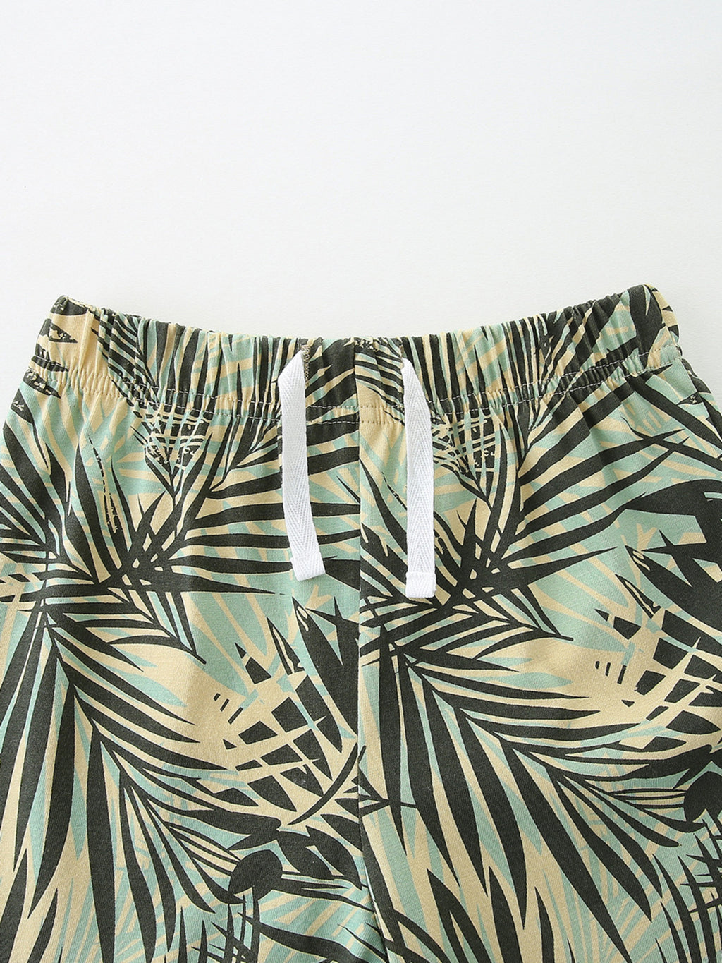 Animal Graphic Tee and Shorts Set in White for Boys