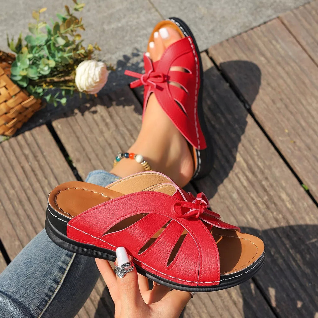 Open Toe Wedge Sandals in Blue for Women