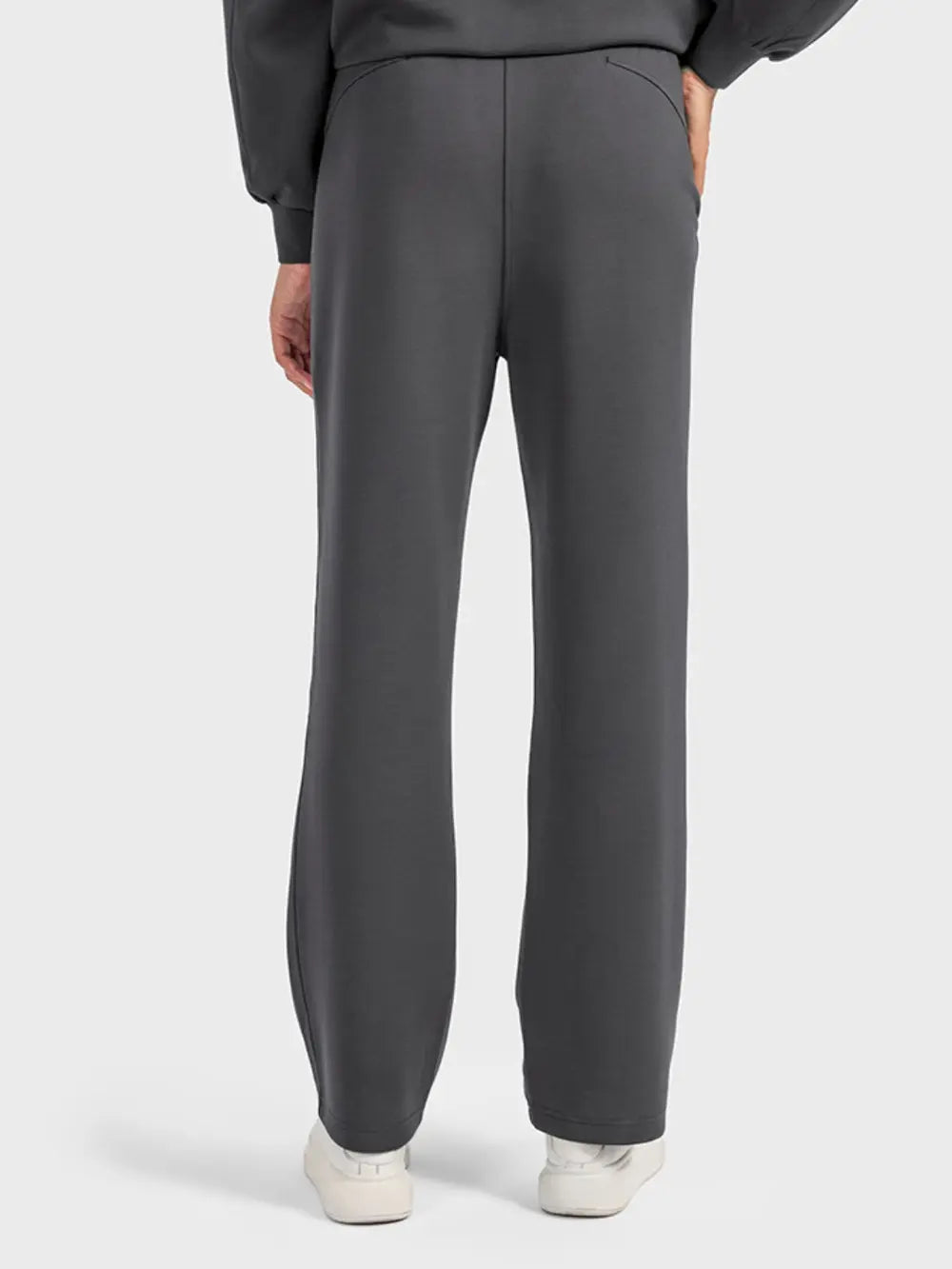 Drawstring Pocketed Sport Pants in Dark Blue for Women