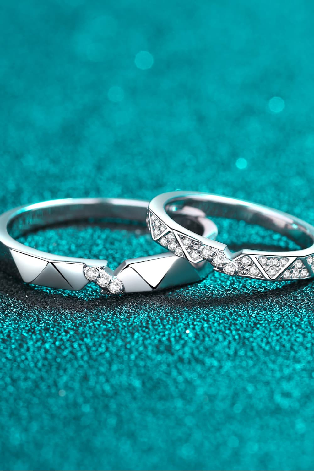 Moissanite Minimalist Rhodium-Plated Ring in Men for Women