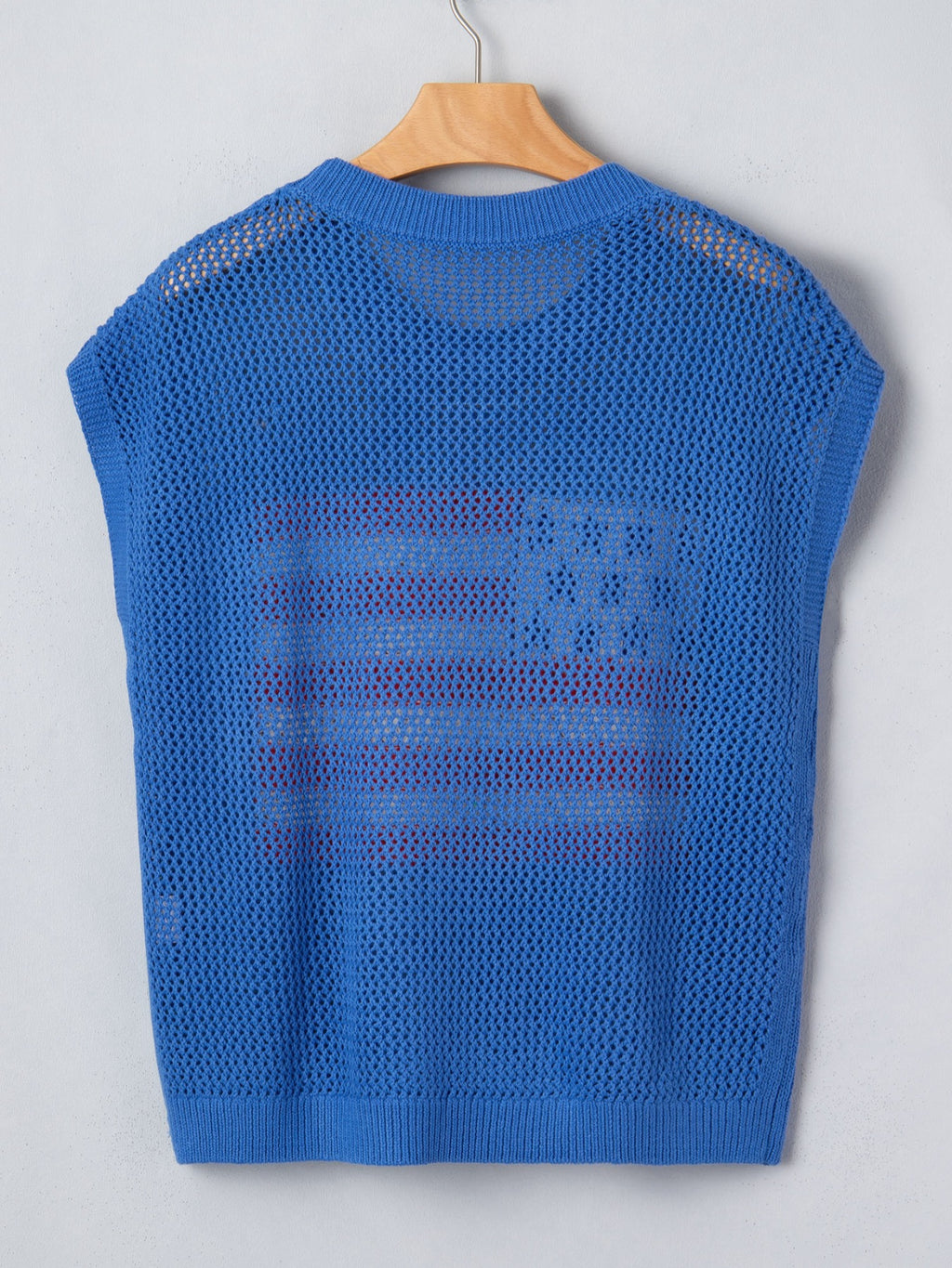 Flag Graphic Short Sleeve Sweater Top for Women