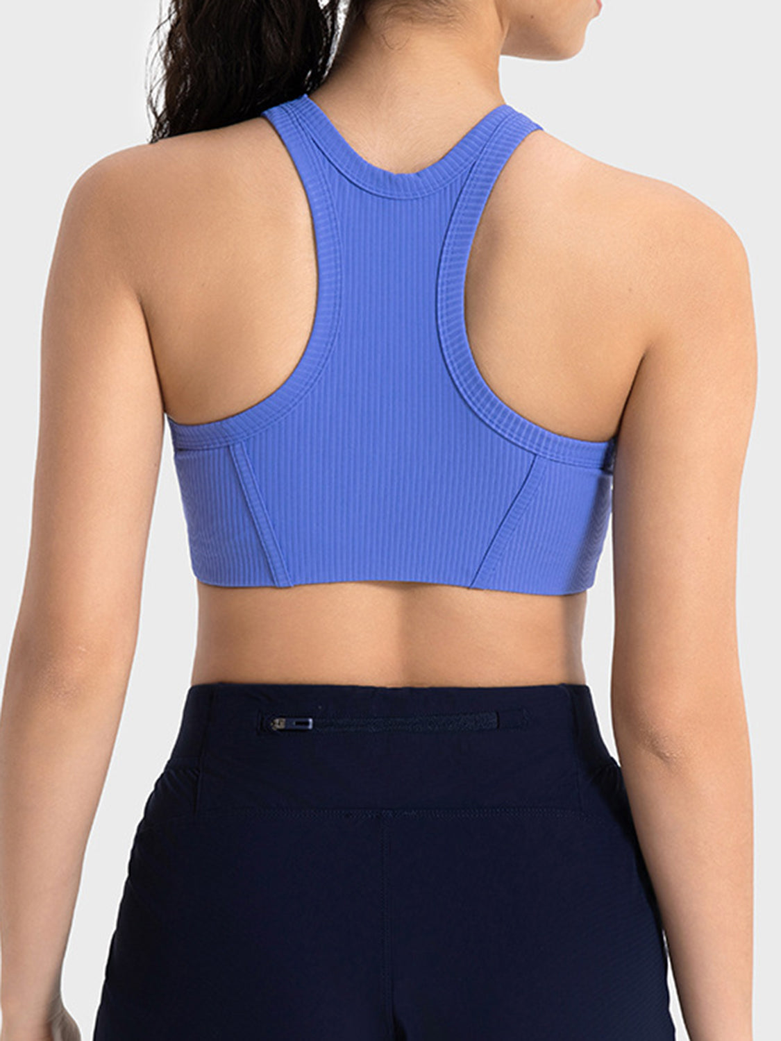 Wide Strap Cropped Sport Tank in Black for Women