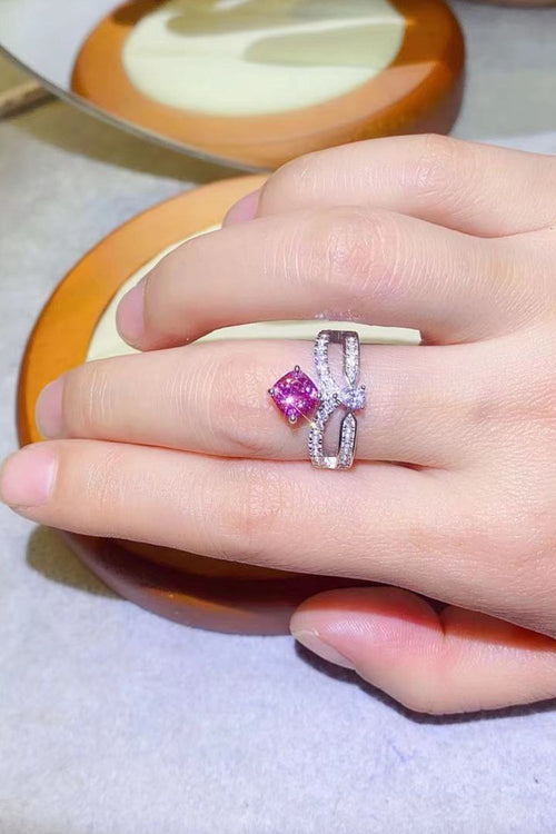 At Your Best 1 Carat Moissanite Ring in Pink for Women