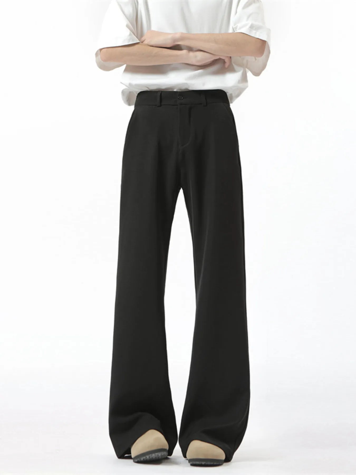 Wide Leg Pants Plus Size in Brown for Men