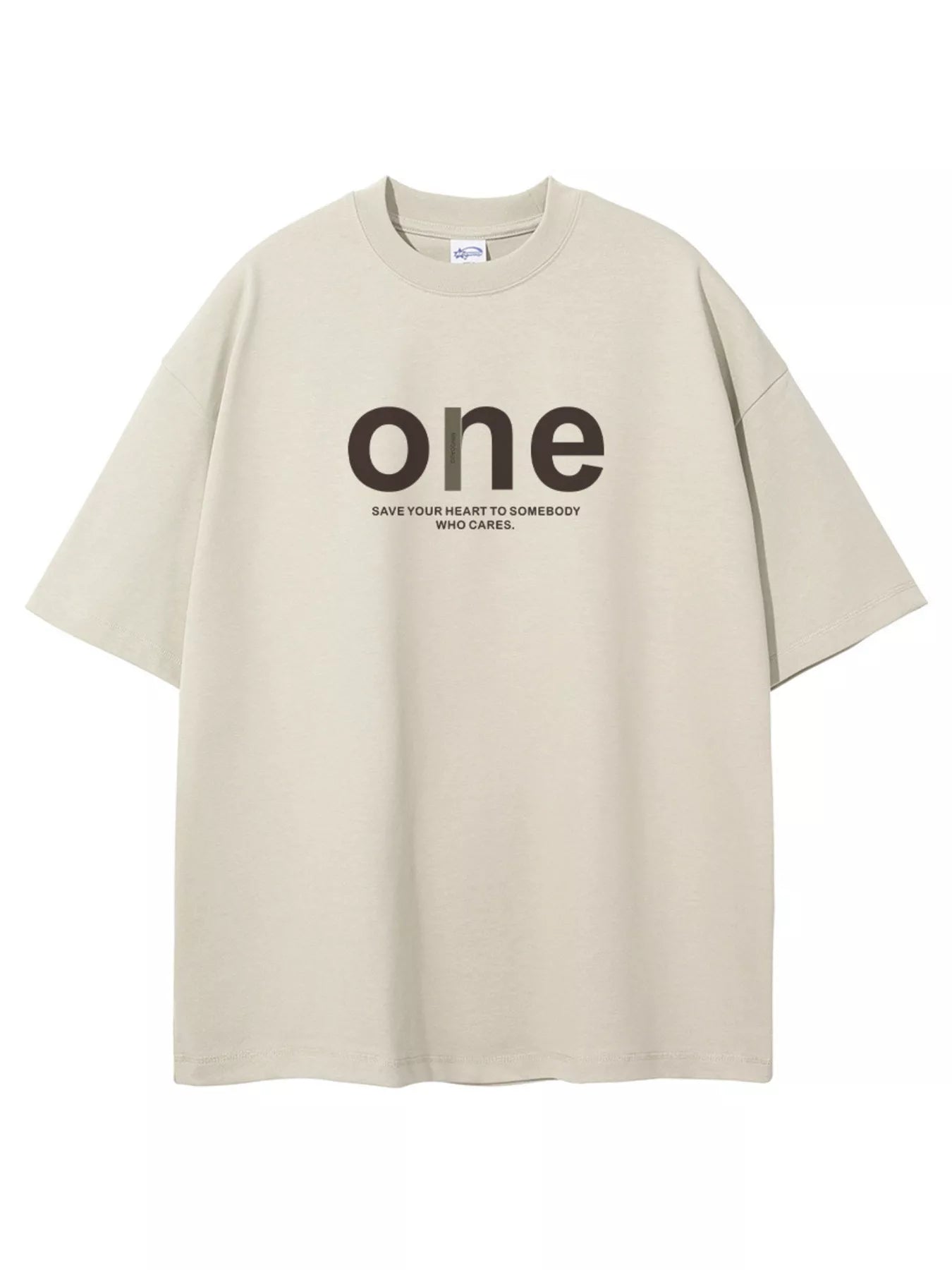 Casual Letter Graphic Short Sleeve T-Shirt Plus Size in Brown for Men