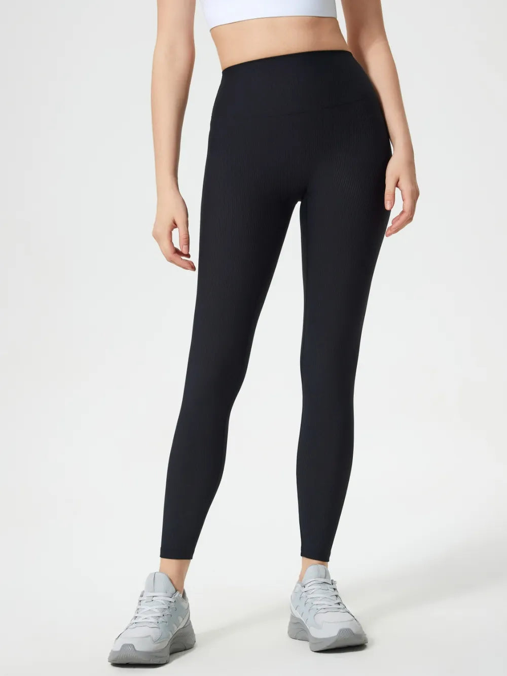 High Waist Active Leggings in Black for Women