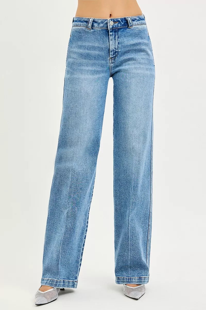 Slouchy Straight Jeans in Medium for Women