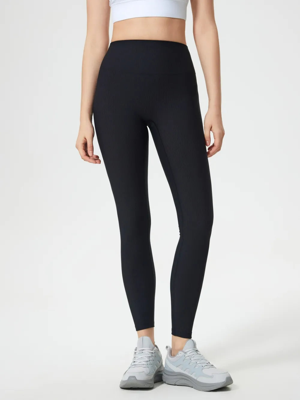 High Waist Active Leggings in Black for Women