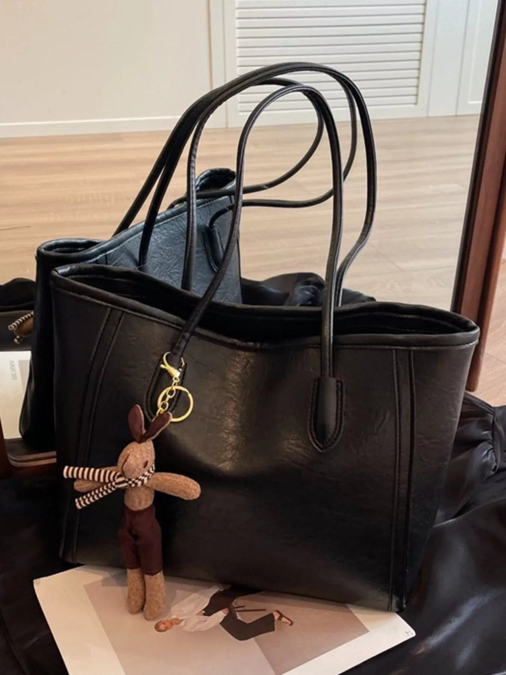Leather Tote Shoulder Bag for Women