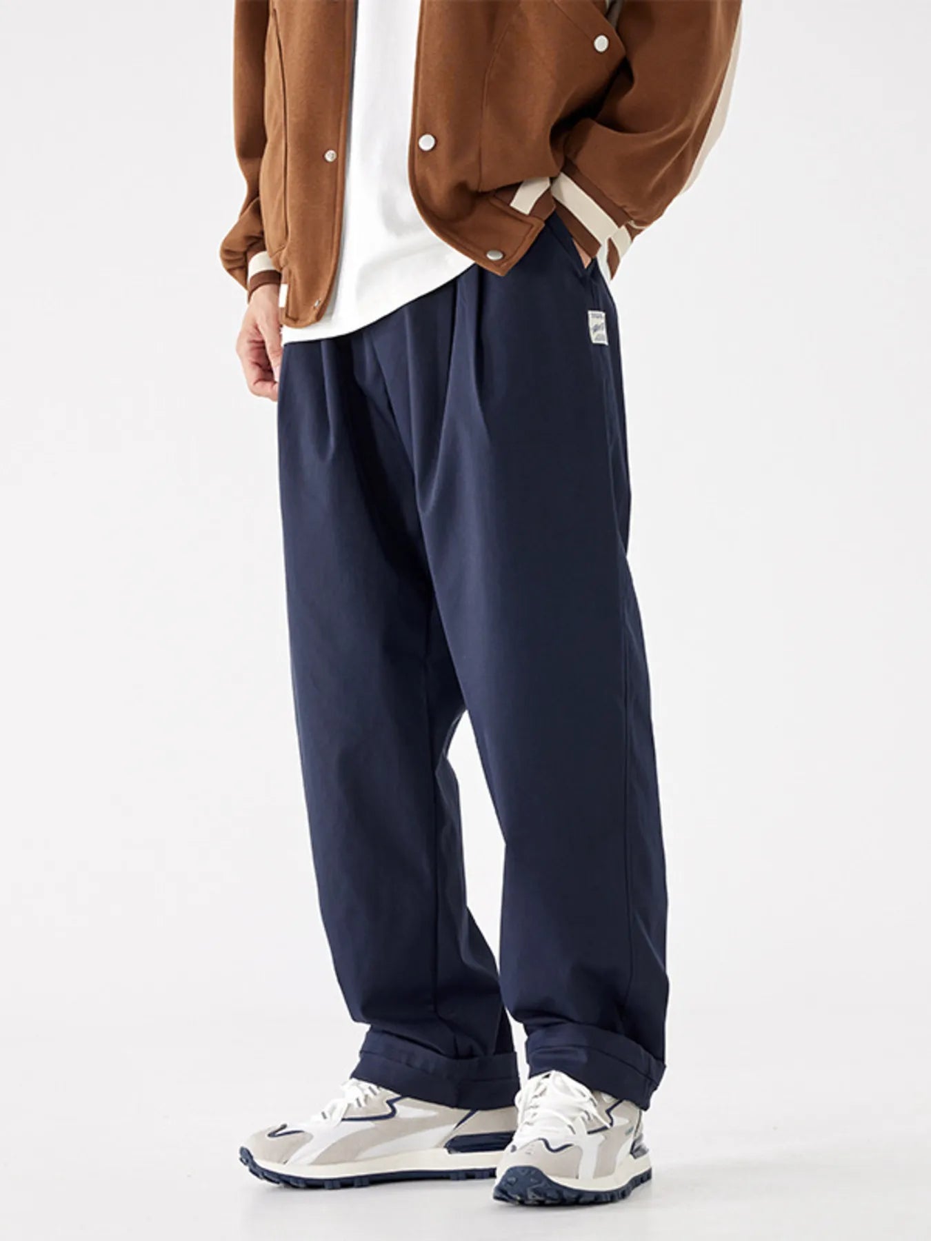 Casual Relaxed Fit Sweatpants Plus Size in Royal Blue for Men