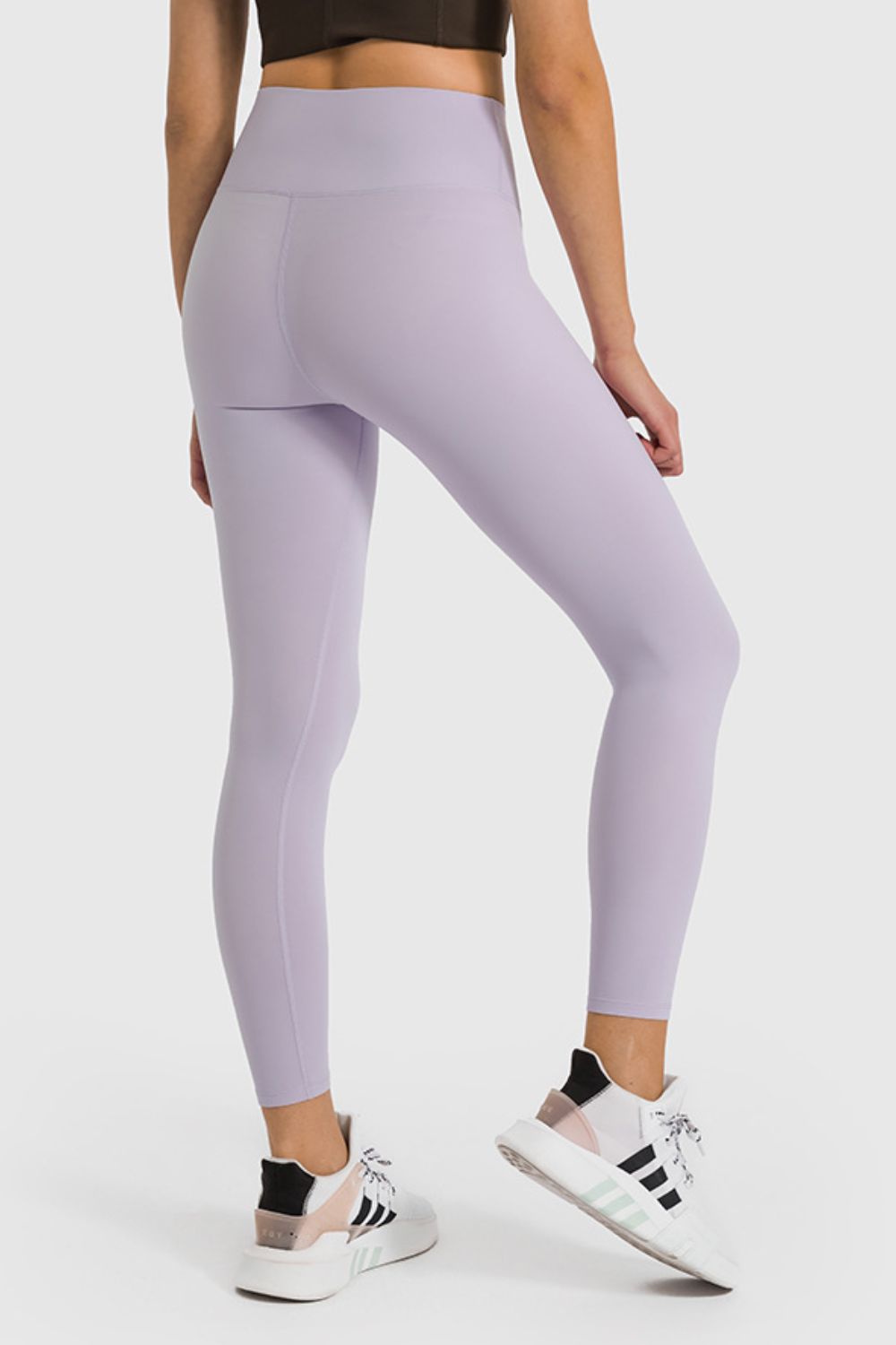 High Waist Ankle-Length Yoga Leggings in Black for Women