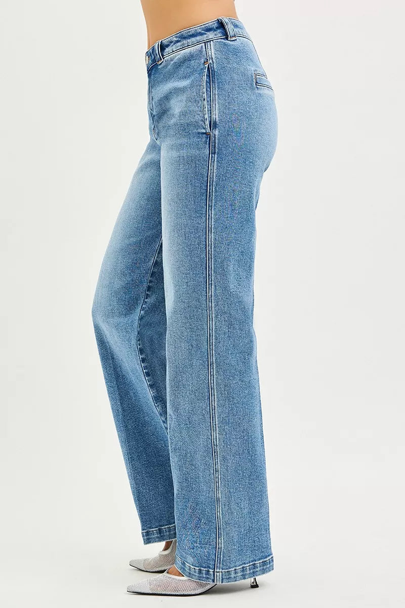 Slouchy Straight Jeans in Medium for Women