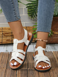 Strappy Flat Sandals in Black for Women