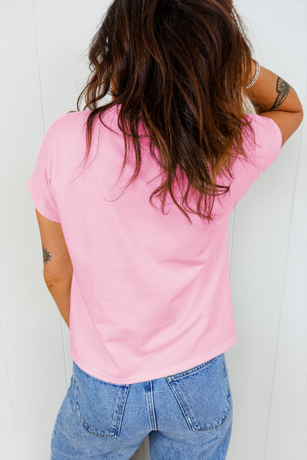 Leopard Bow Graphic Relaxed Fit T-Shirt for Women