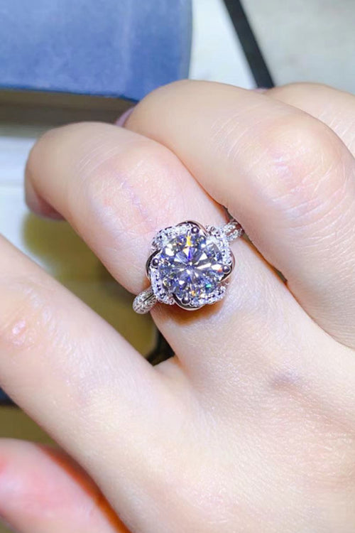 2 Carat Moissanite 925 Sterling Silver Ring in Classic for Women