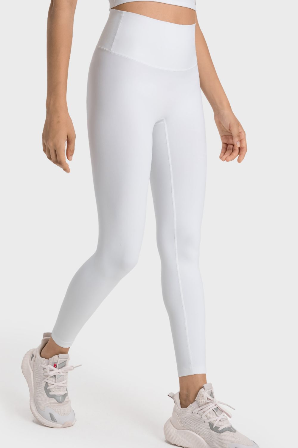 High-Rise Wide Waistband Yoga Leggings in Sky Blue for Women