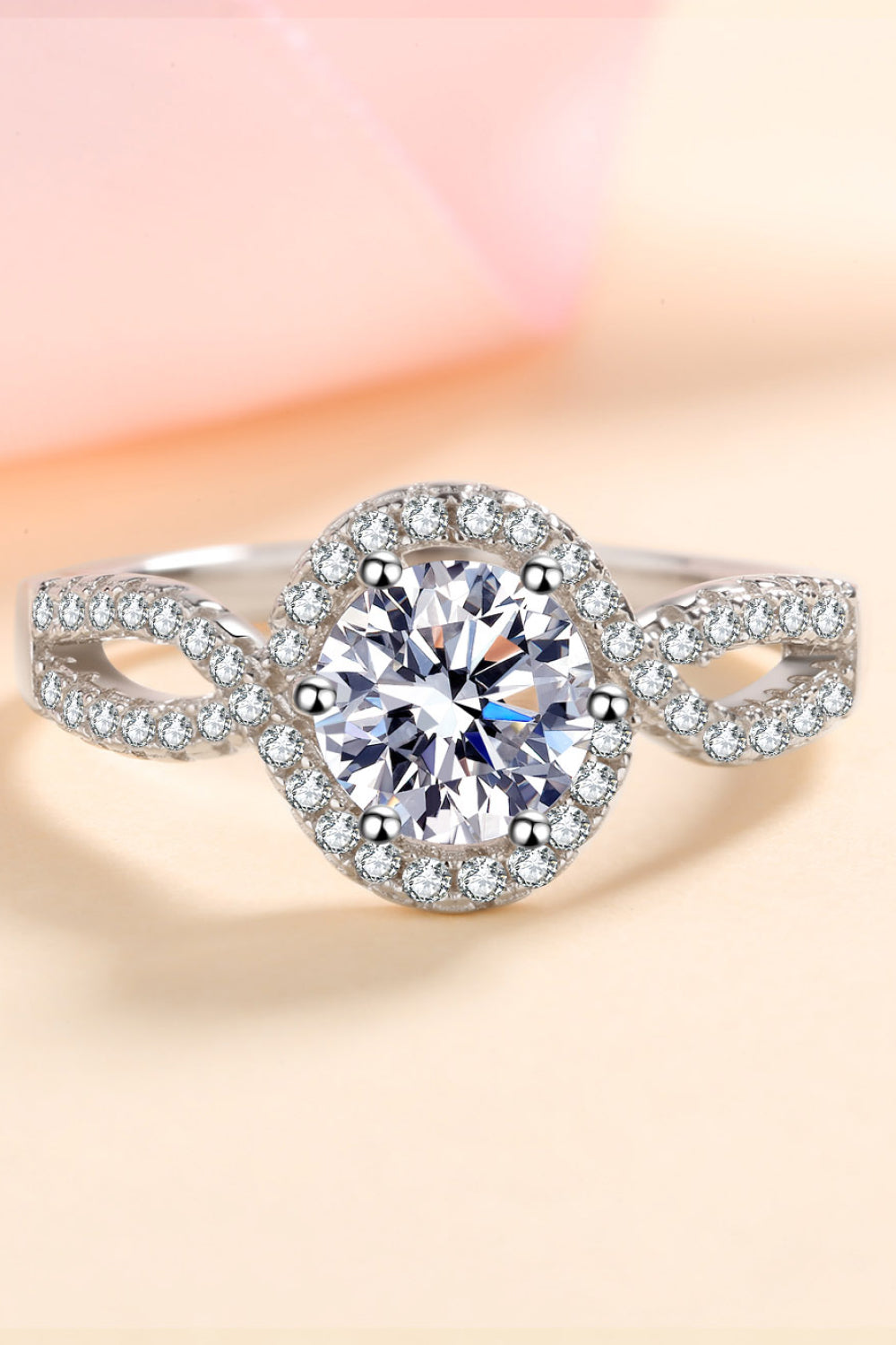 Feel the Joy 925 Sterling Silver Moissanite Ring for Women