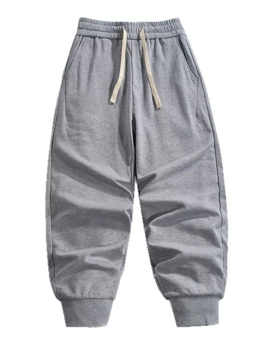 Casual Drawstring Joggers in Gray for Men