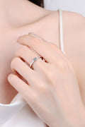 Heart-Shaped Moissanite Solitaire Ring in Silver for Women