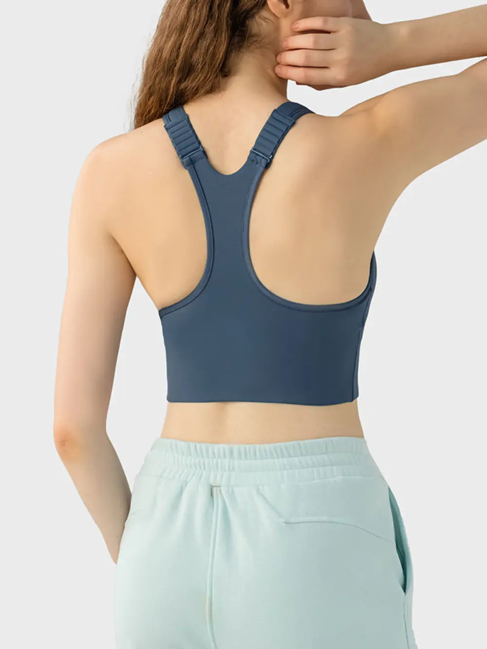 Wide Strap Sport Bra in Purple for Women