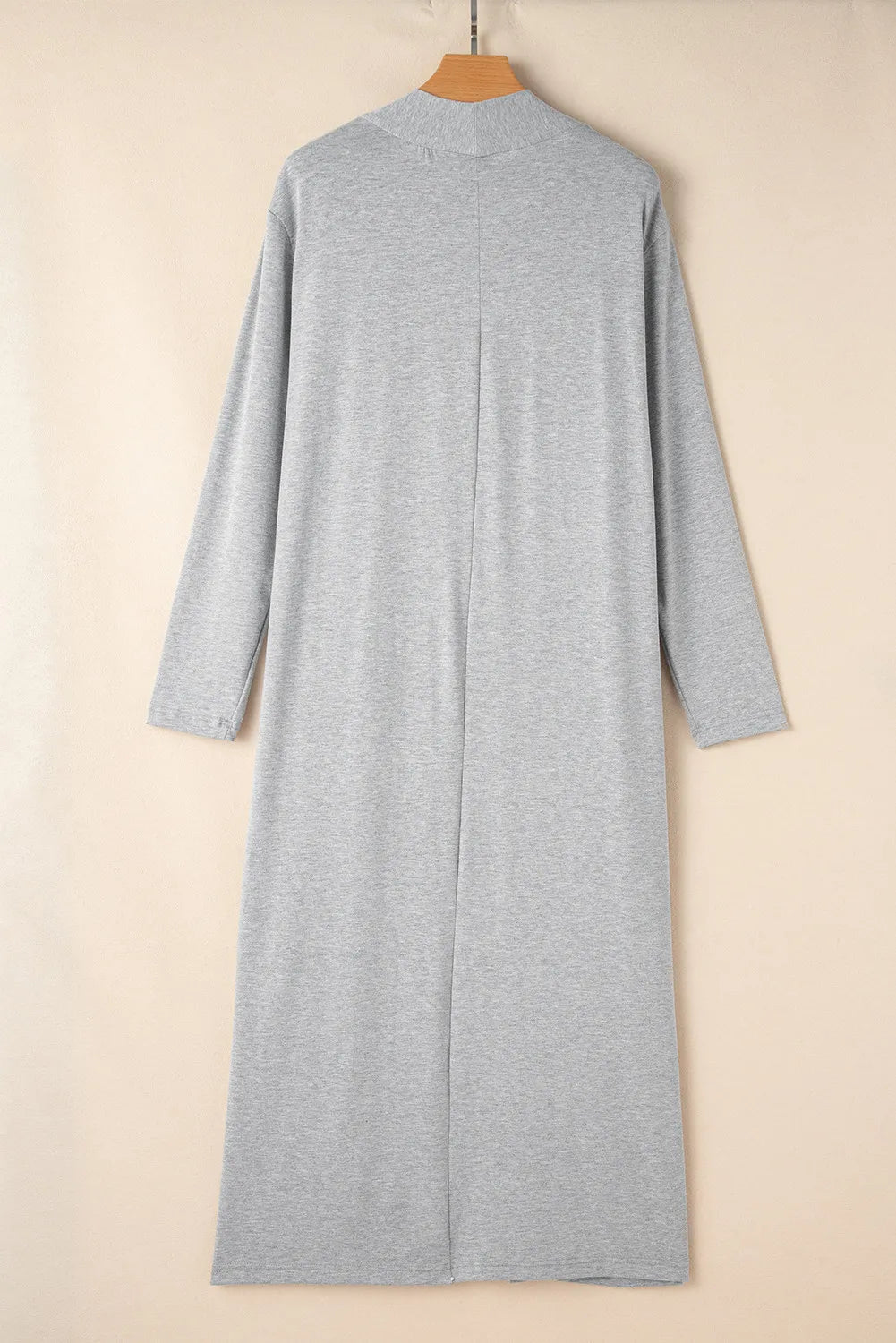 Open Front Long Sleeve Cardigan and Pants Lounge Set in Tan for Women