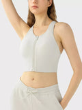 Wide Strap Sport Bra in Ivory for Women