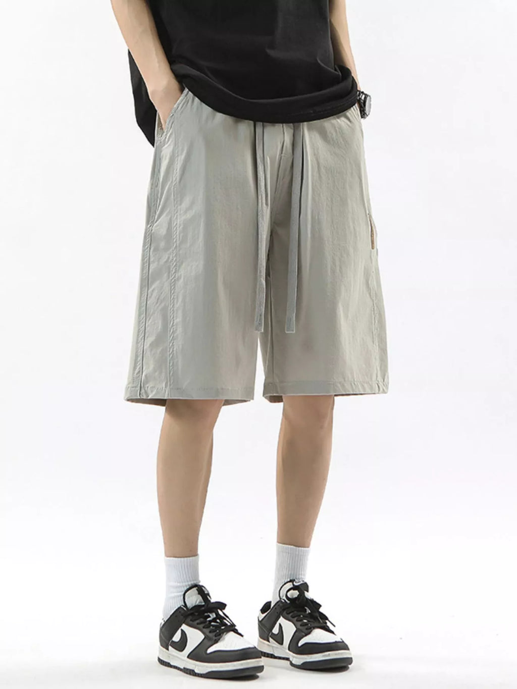 Drawstring Casual Loose-Fit Pants Plus Size in Mi Xing for Men