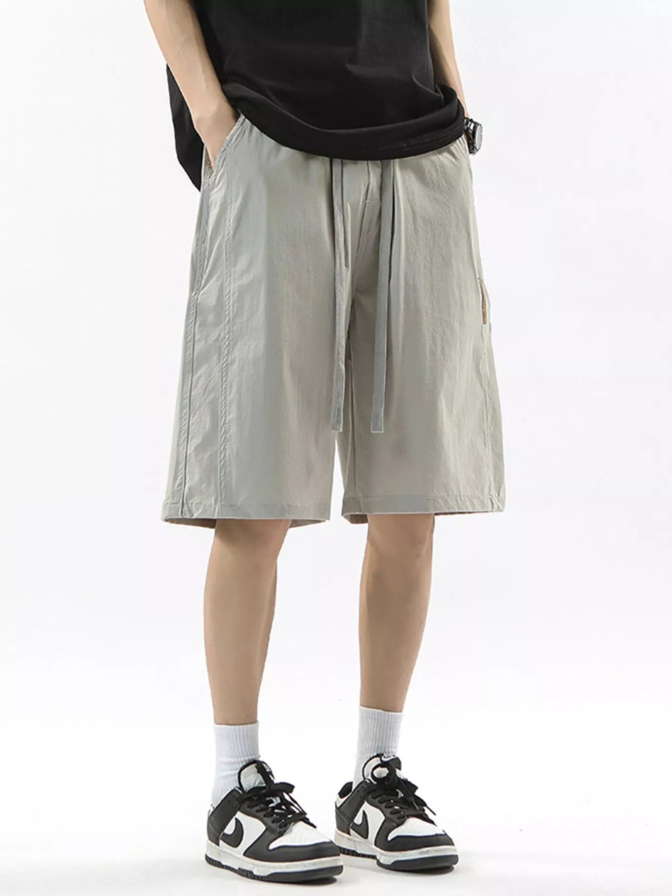 Drawstring Casual Loose-Fit Pants Plus Size in Mi Xing for Men
