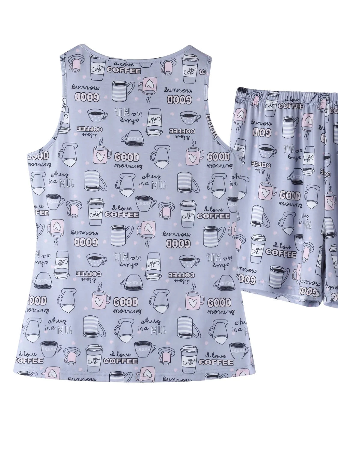 Printed Round Neck Top and Shorts Lounge Set in Tie-Dye for Women