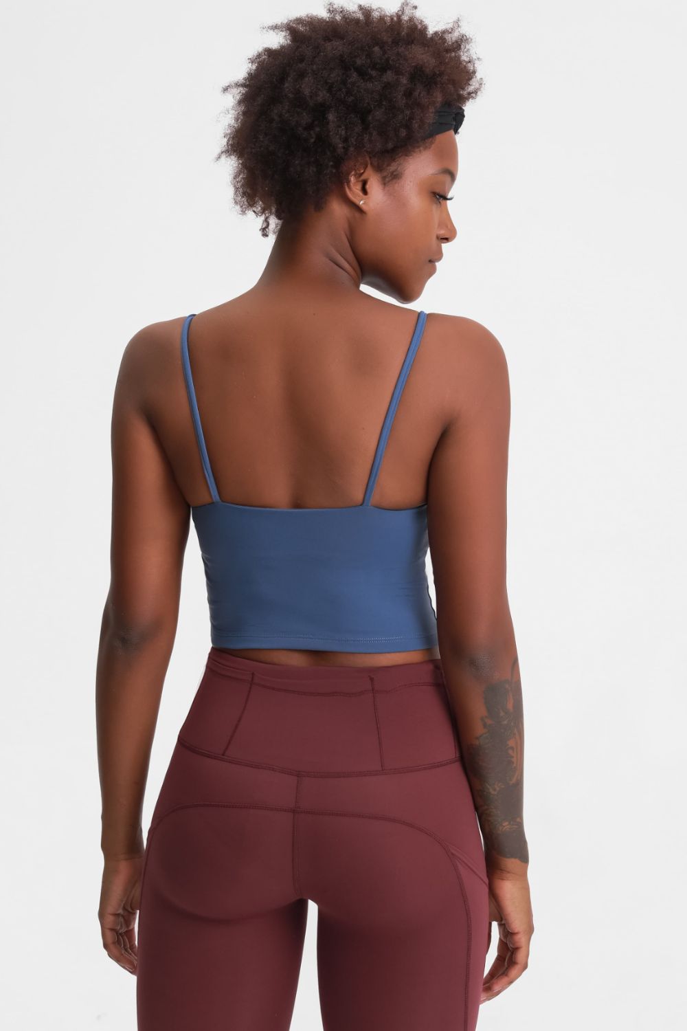 Feel Like Skin Scoop Neck Sports Cami in Light Blue for Women