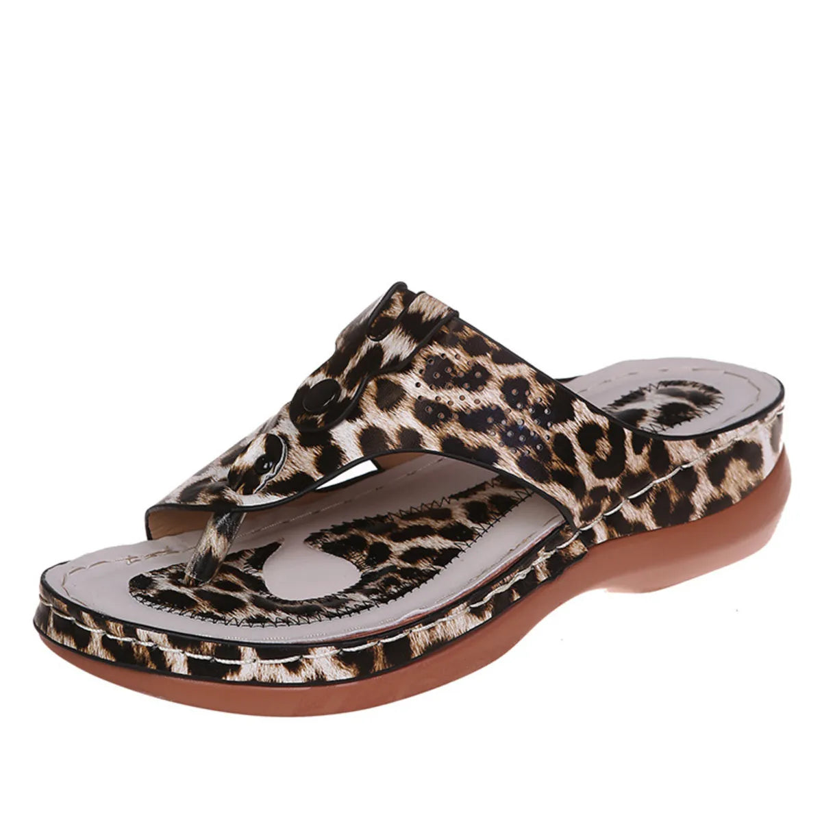 Cutout Wedge Sandals in Black for Women