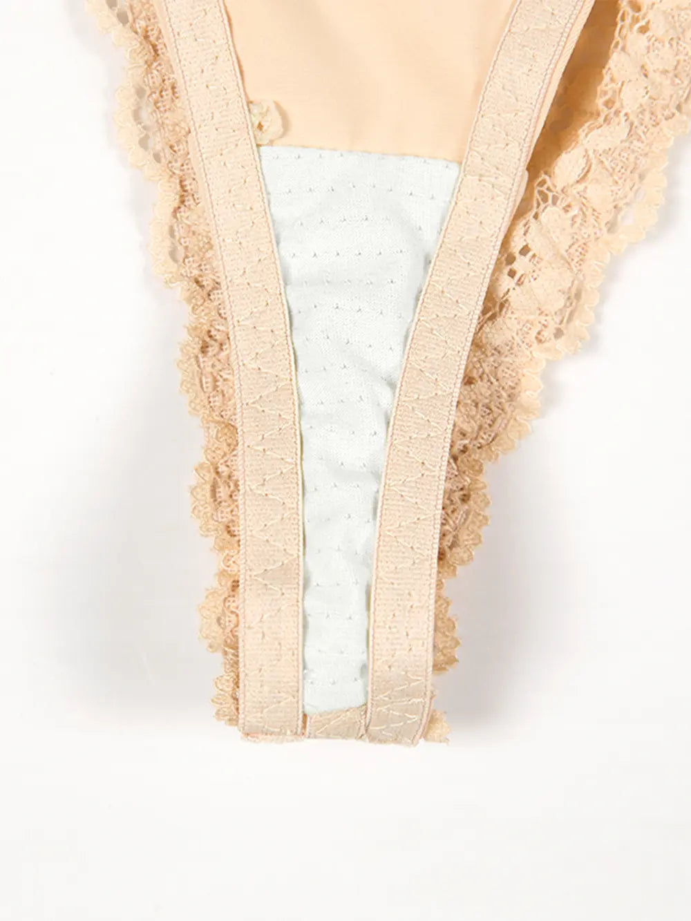 Plus Size Lace Detail Shaping Shorts in Ivory for Women