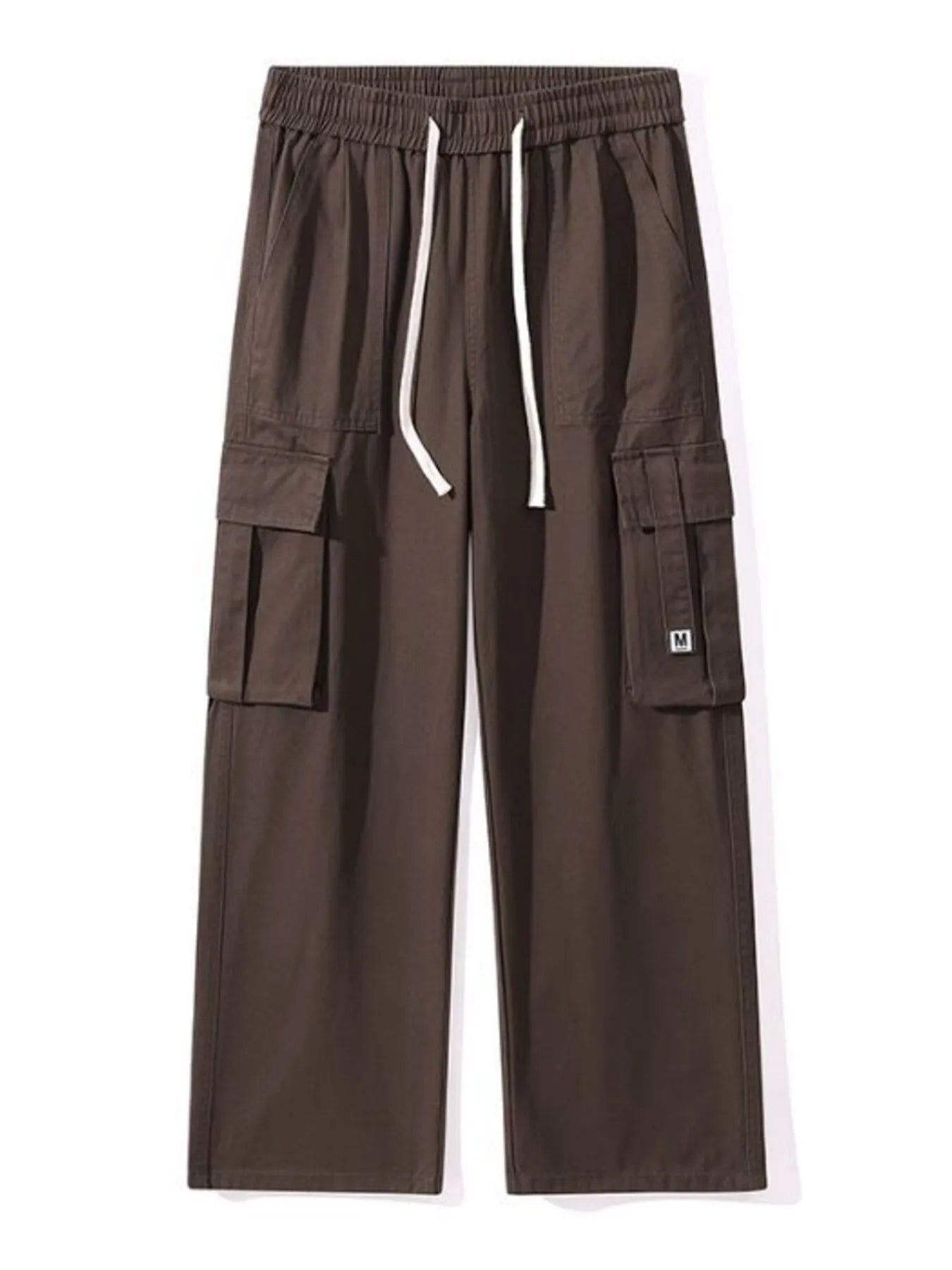 Cargo Wide Leg Pants Plus Size in Military Green for Men